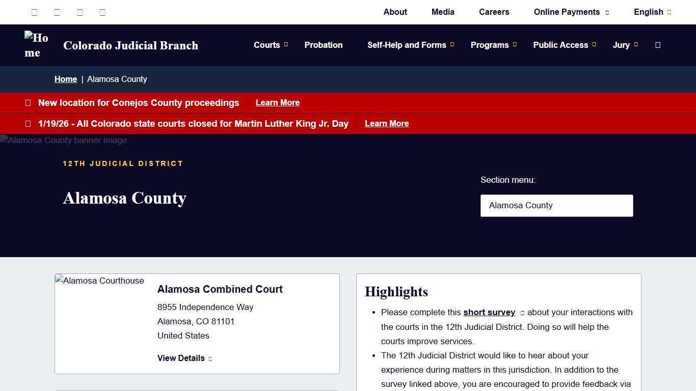 Alamosa County | Colorado Judicial Branch